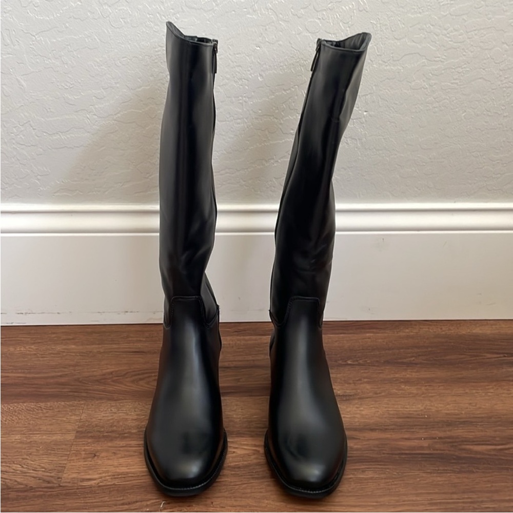 New La Canadienne Sasha Leather Riding Boots - Picture 2 of 8
